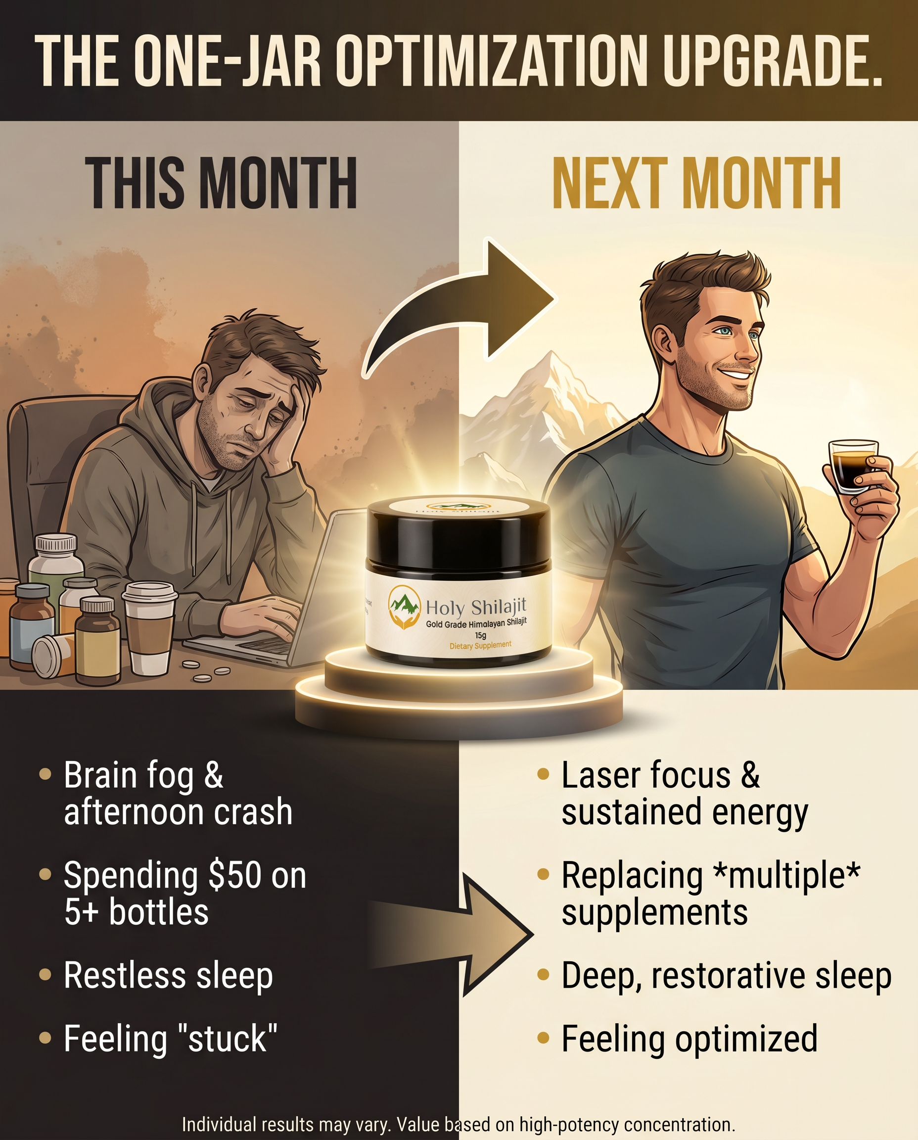 Holy Shilajit ad delivered by Copia